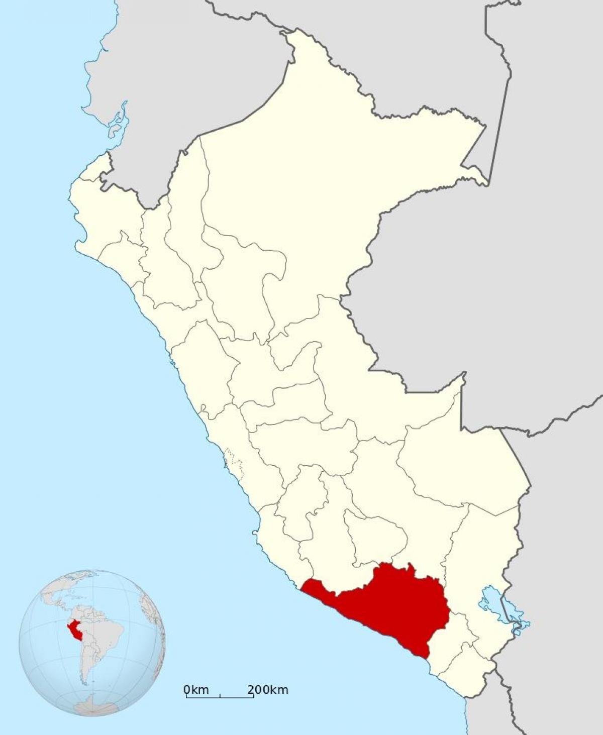 kaart arequipa, Peruu