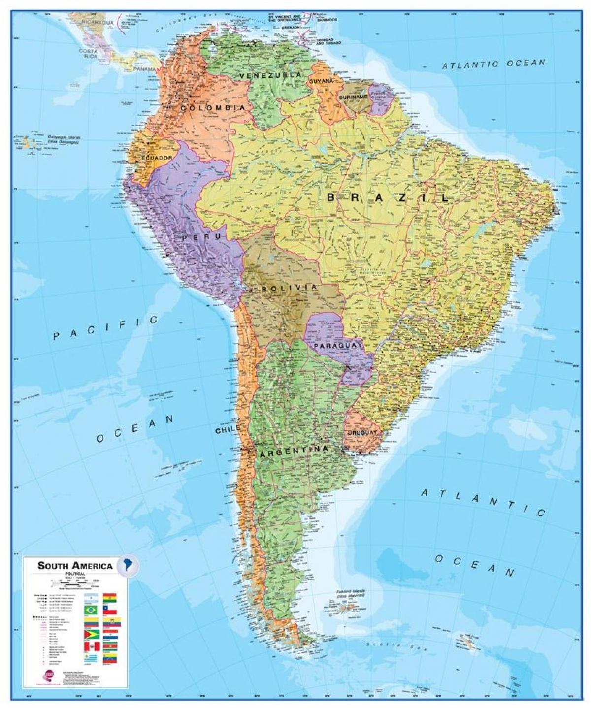 kaart Peruu on lõuna-ameerika