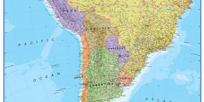 Kaart Peruu on lõuna-ameerika