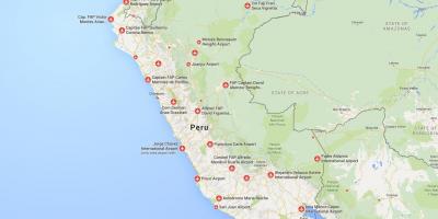 Lennujaamade Peruu kaart