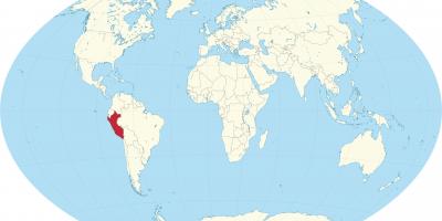 Maailma kaart, mis näitab Peruu
