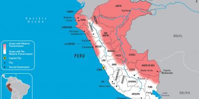 Kaart Peruu malaaria