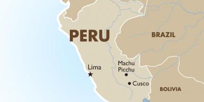 Kaart Peruu ja ümberkaudsed riigid